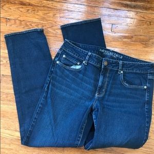 American Eagle Dark Wash Straight Stretch Jeans